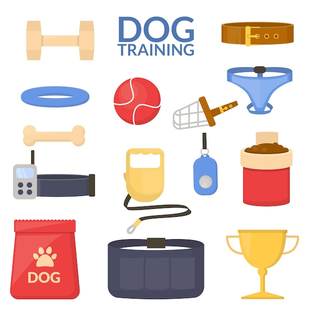 Set objeto de deporte canino Equipo de entrenamiento