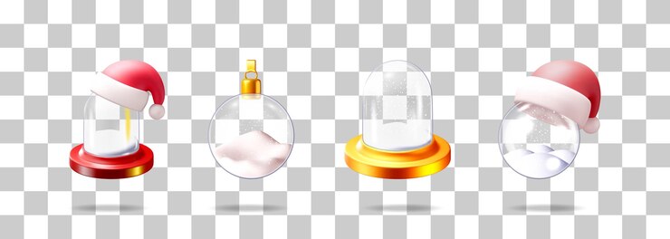 Vector set of 3d vector christmas and winter holiday