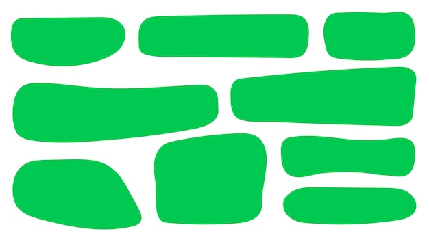 Set of abstract deform shapes for text Handdrawn rectangle frames with wiggly borders and dialog boxes Creative vector design elements for notes highlights labels and decoration