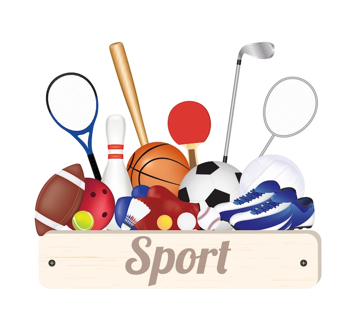 Vector set of sport equipment
