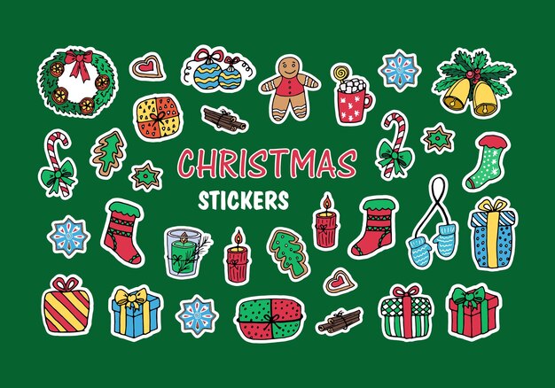 Set de pegatinas de navidad