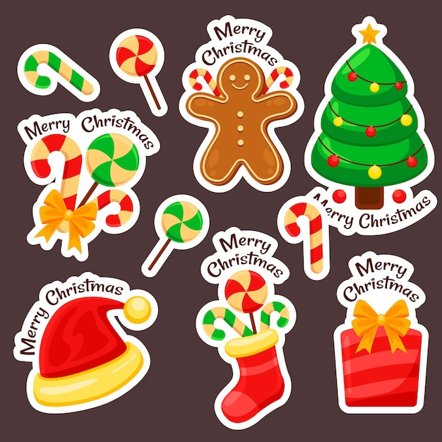 Set de pegatinas navideñas