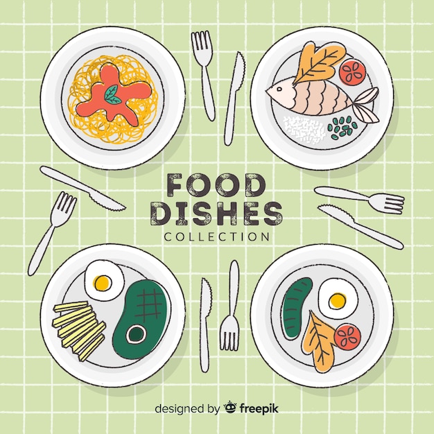 Set de platos de comida