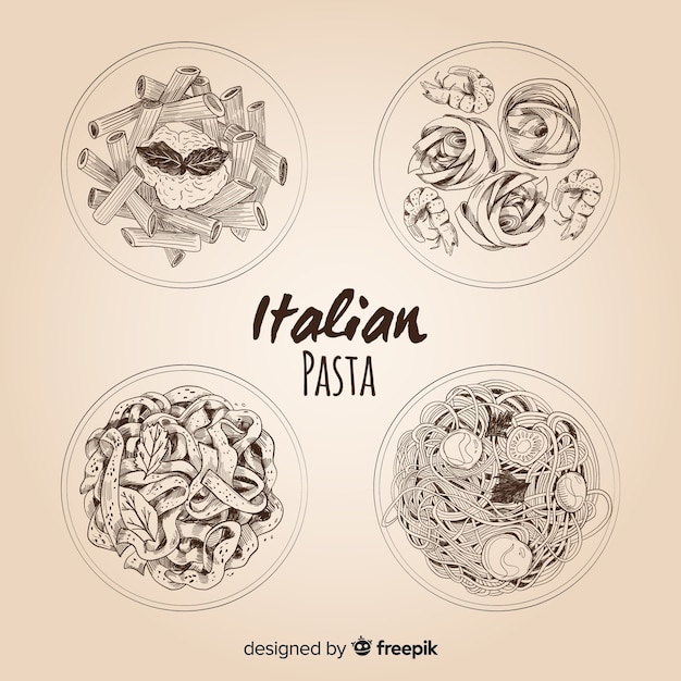 Vector set de platos de comida