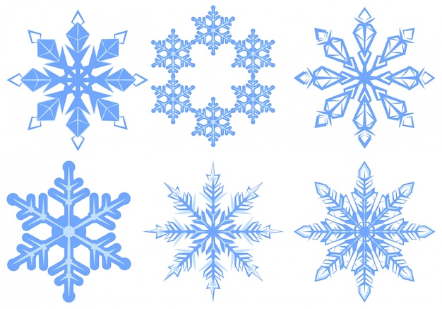 Set snowflake. copo de nieve