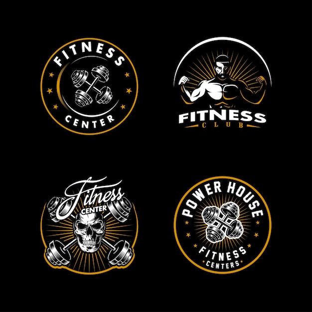 Set sport logo para vector de fitness