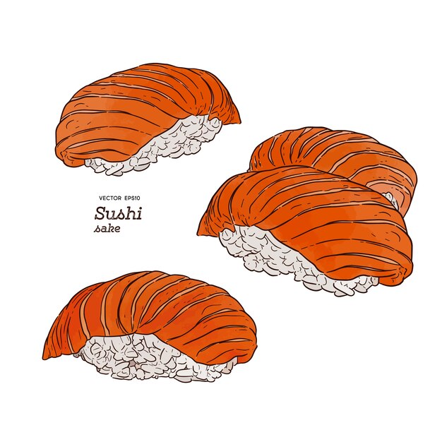 Set de sushi de salmón