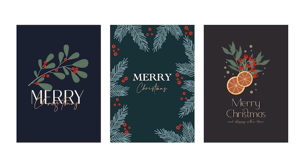 Set de tarjetas de navidad