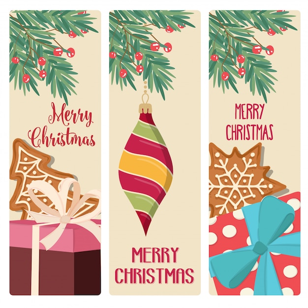 Set de tarjetas navideñas
