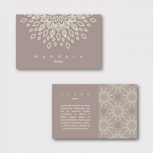 Set de tarjetas ornamentales con mandala