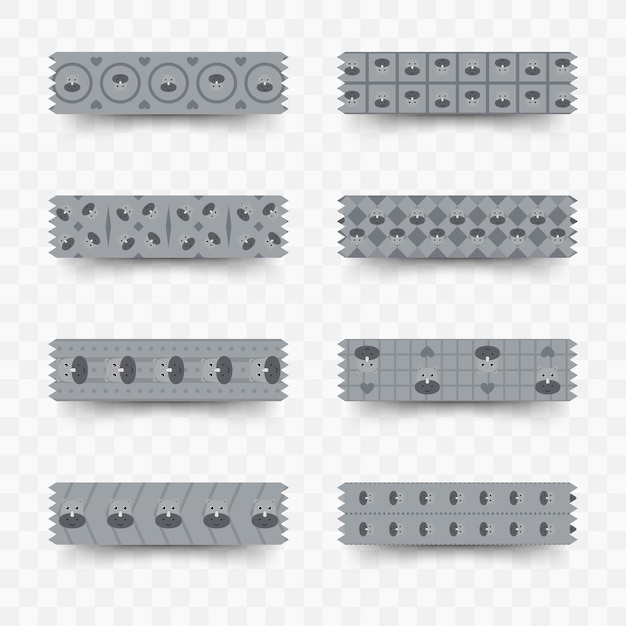 Set de washi tape Rinoceronte