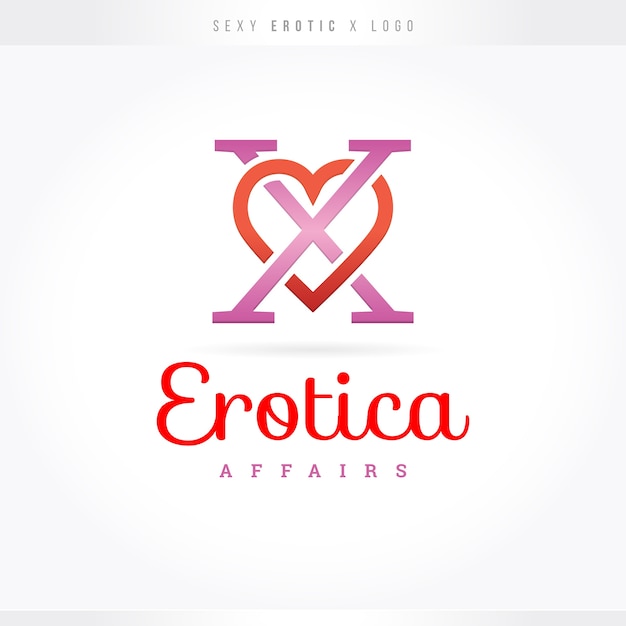 Vector sexy erotic x logo