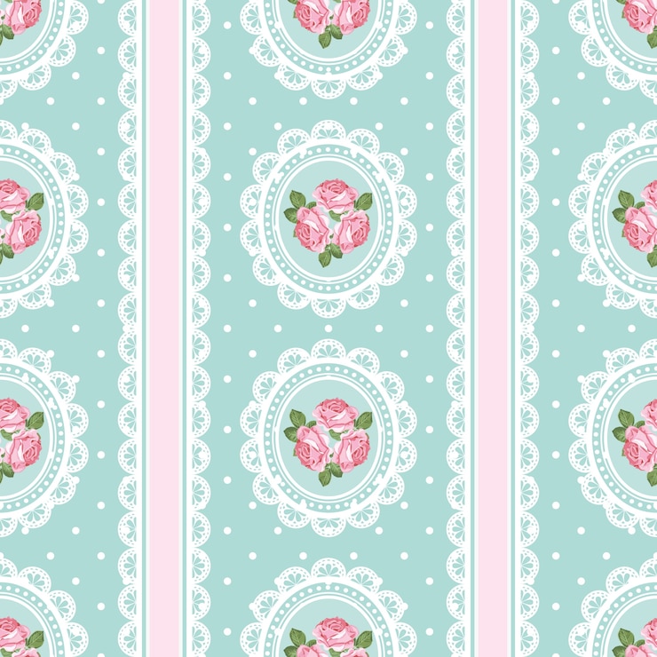 Vector shabby chic rosa de patrones sin fisuras en el fondo de lunares