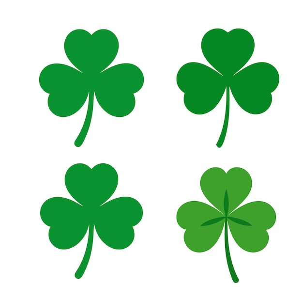Shamrocks Ilustración vectorial y diseño de clipart