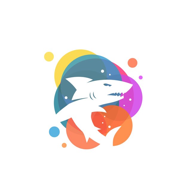 Shark logo vector Fish logo diseños plantilla diseño concepto logo logotipo elemento para plantilla