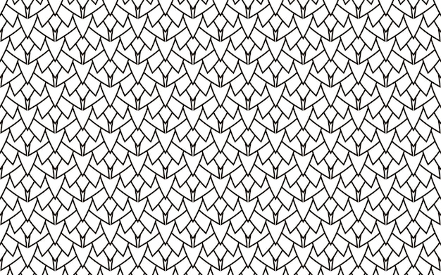 Sharp dragon squama geométrico blanco simple de patrones sin fisuras
