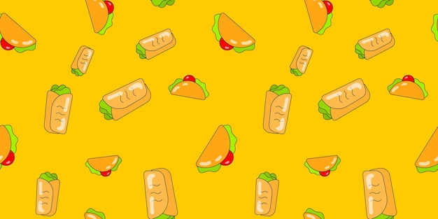 Shawarma taco de patrones sin fisuras