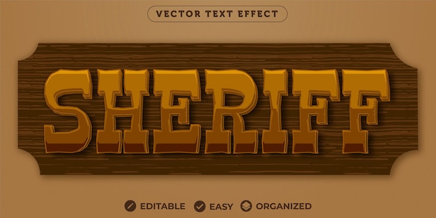 Sheriff Text EffectEfecto de texto de fuente totalmente editable