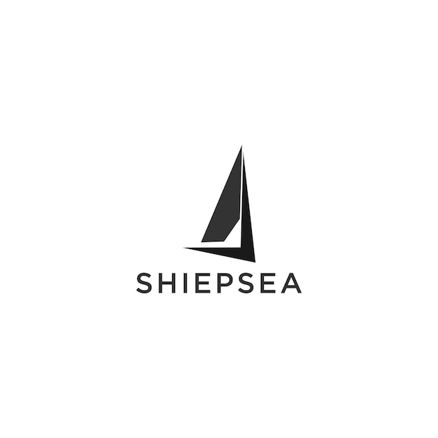 Shiepsea logo icono diseño plantilla vector plano