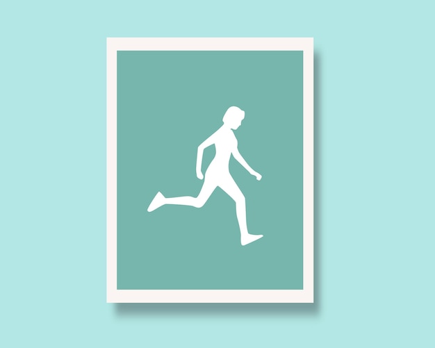 Shilouette hombre jogging ilustración