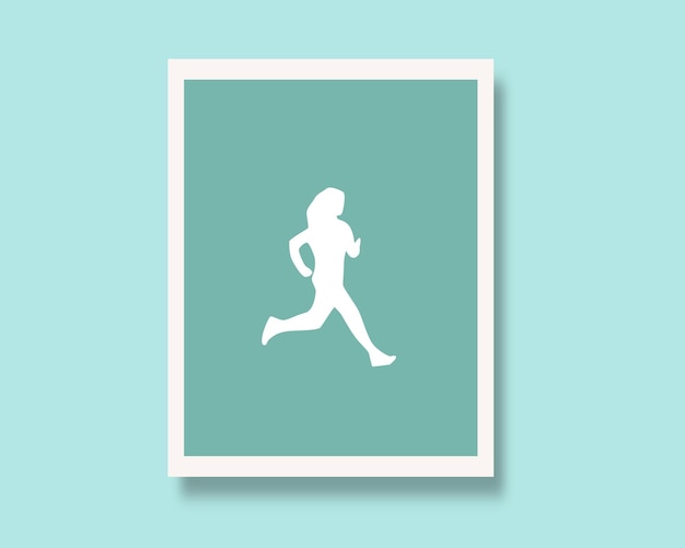 shilouette hombre jogging ilustración