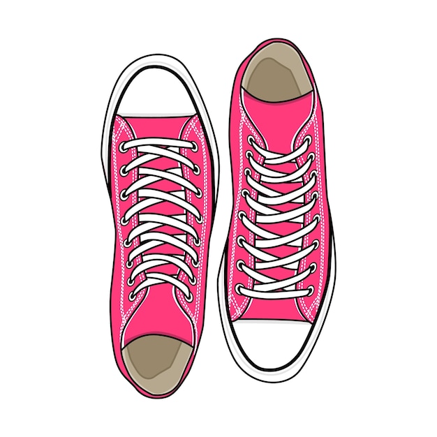 Shoes_converse shoe pink hight imagen vectorial e ilustración
