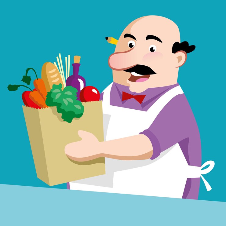 Shopkeeper Vector Design Illustration