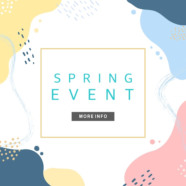 Shopping Banner Illustration DesignTropic cubre el diseño de patrones de temporada de primavera