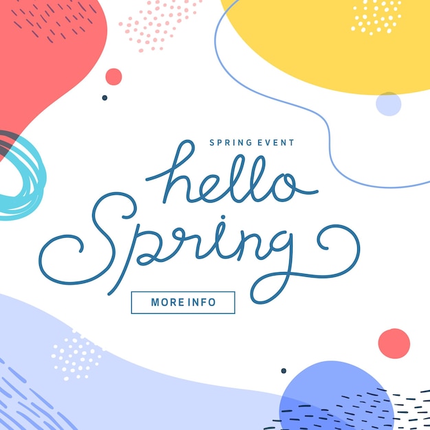 Shopping Banner Illustration DesignTropic cubre el diseño de patrones de temporada de primavera