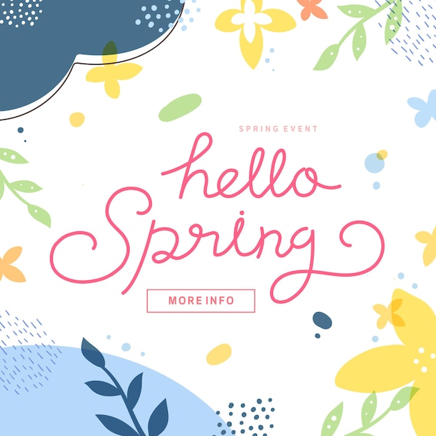 Shopping Banner Illustration DesignTropic cubre el diseño de patrones de temporada de primavera