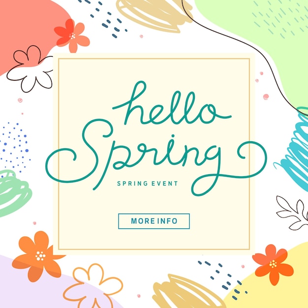 Shopping banner illustration designtropic cubre el diseño de patrones de temporada de primavera