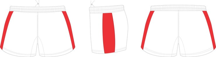 Vector shorts deportivos sublimados mock ups