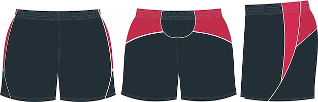 Vector shorts deportivos sublimados mock ups