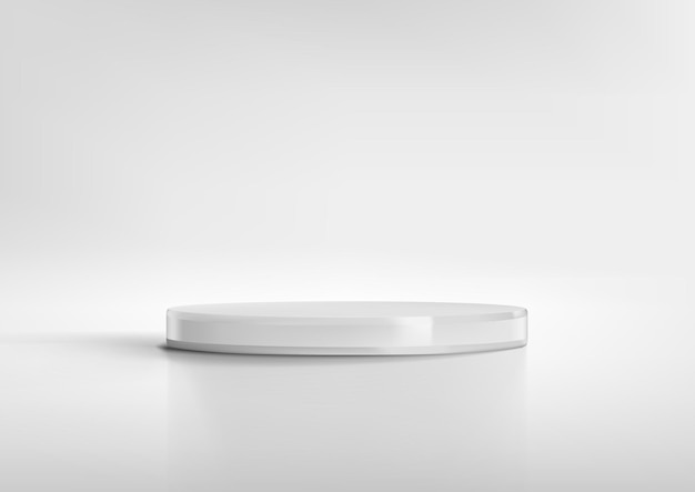 Show de estudio de producto de podio redondo blanco 3D