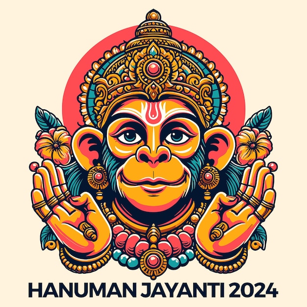 Vector shree hanuman las bendiciones de la cara