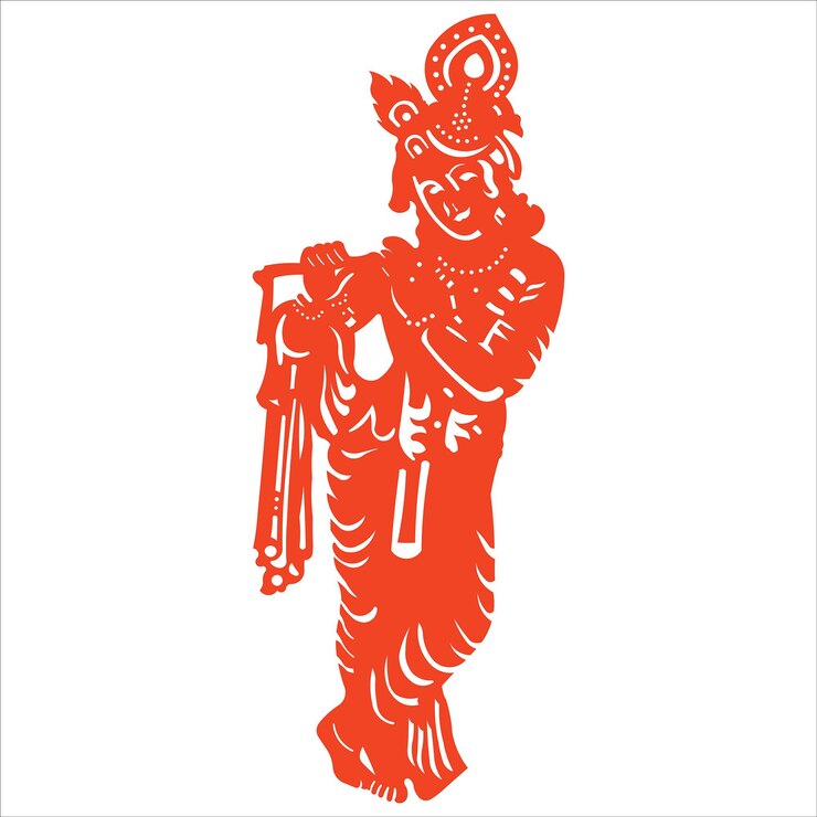 Vector shree krishna diseño de arte vectorial