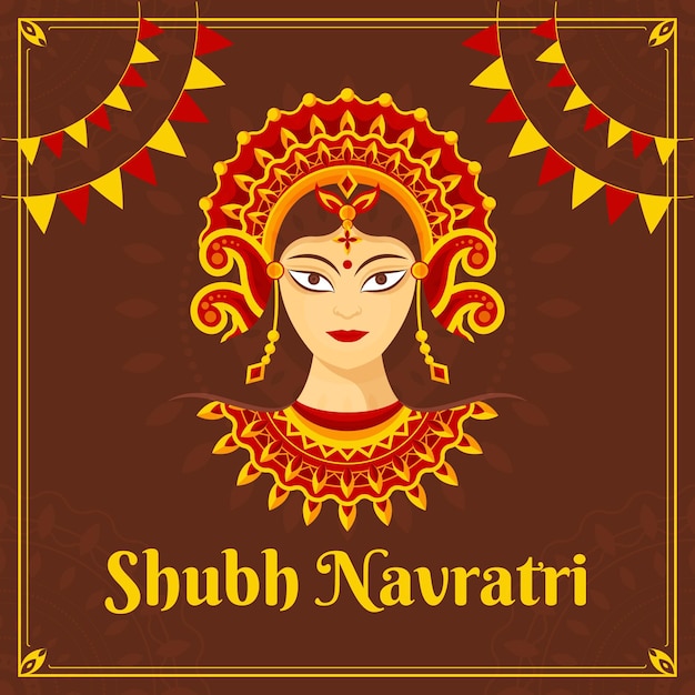 Shubh navratri con diosa hindú