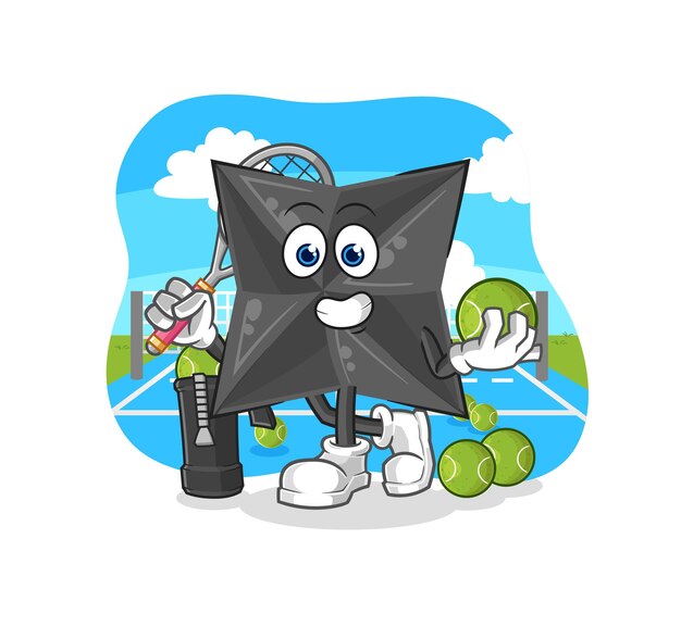 Shuriken juega vector de caracteres de ilustración de tenis