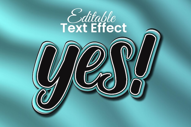 Sí, el efecto de texto es editable