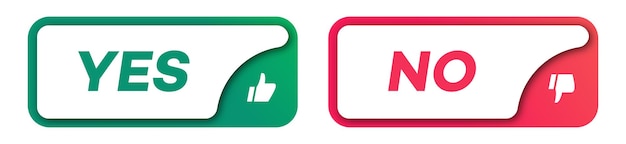 Sí y no hay conjuntos vectoriales de iconos