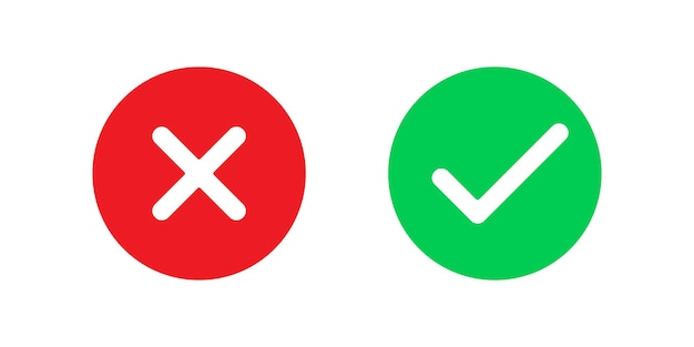 Sí y No hay señales de icono