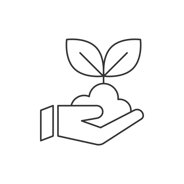Siembra de una línea de plantas