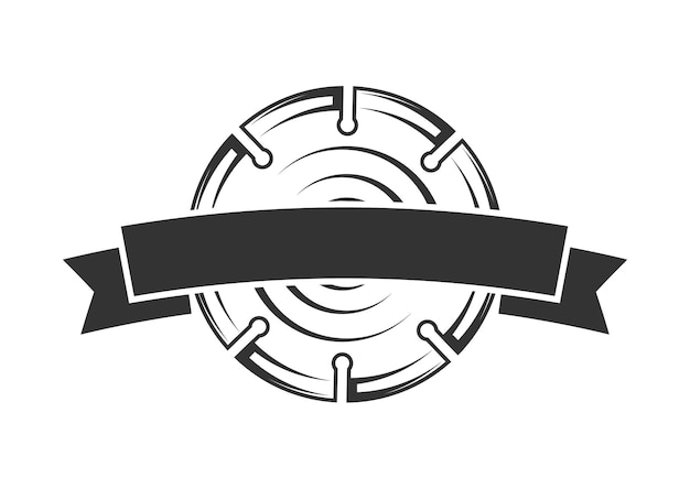 Sierra circular con una cinta aislada sobre un fondo blanco