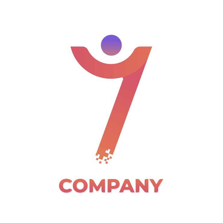 Siete diseño de logotipo minimalista moderno