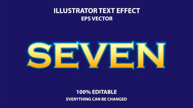 SIETE EFECTO DE TEXTO EDITABLE