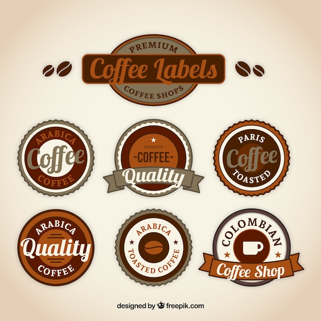 Siete insignias para café