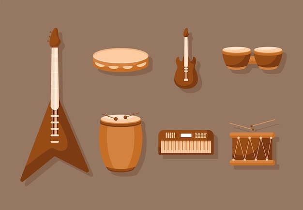 Siete instrumentos musicales