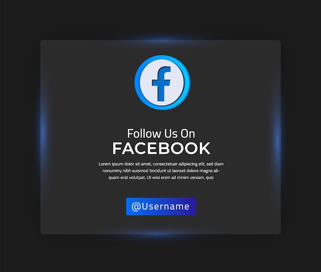 Síganos en el icono del logotipo de Facebook en los logotipos de los iconos de las redes sociales
