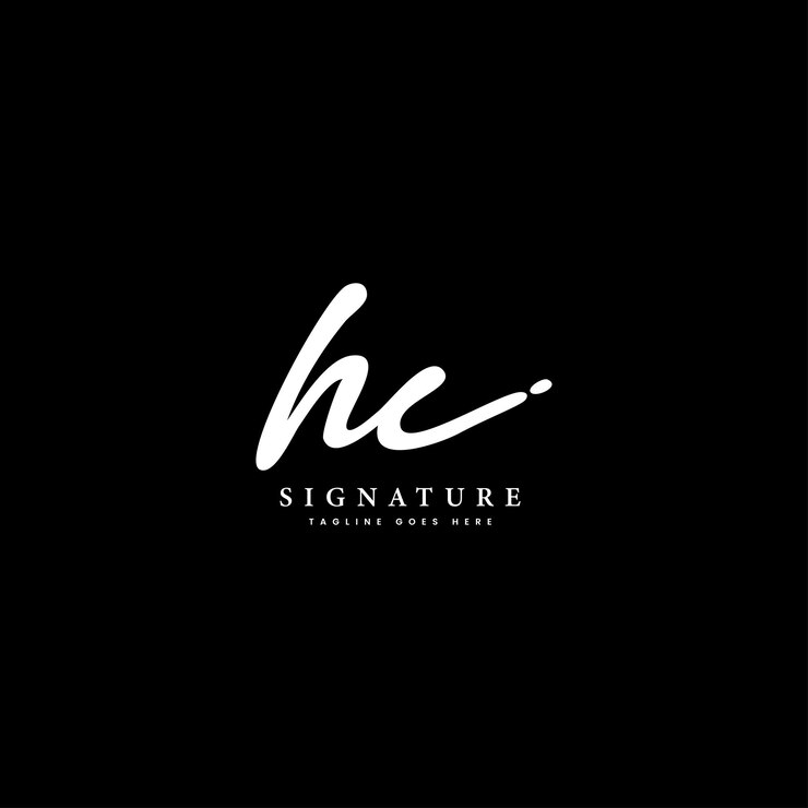 Vector significación simple del logotipo de hc firma manuscrita para la fotografía y el negocio de la moda