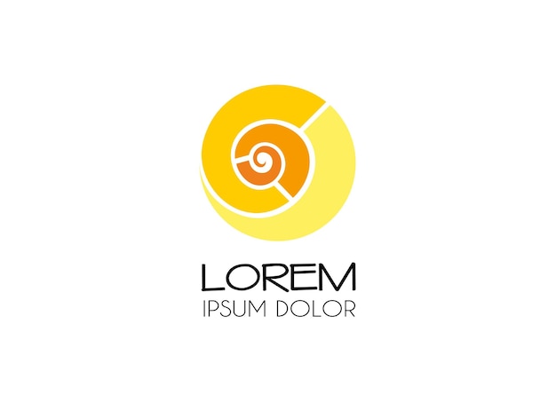 Signo abstracto de espiral de logotipo de identidad corporativa